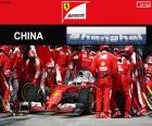 Себастьян Феттель, второй в 2016 году Гран-при Китая с его Ferrari